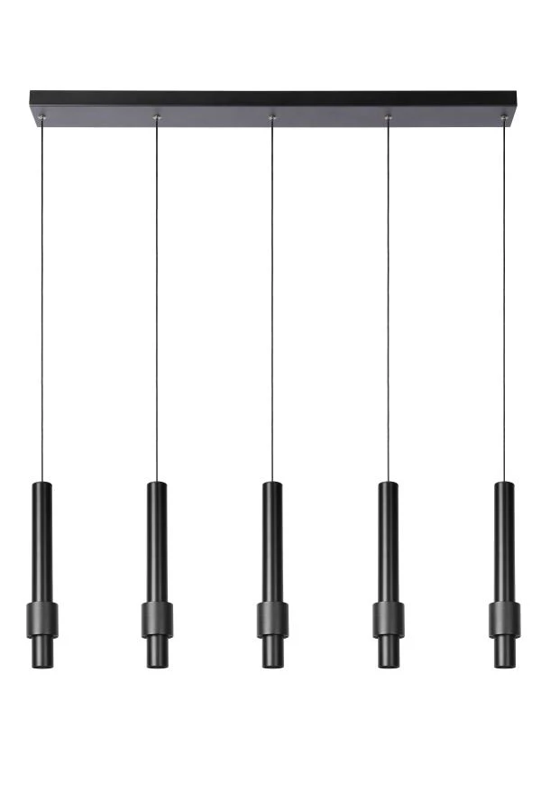 Lucide MARGARY - Pendant light - LED Dim. - 5x4,2W 2700K - Black - turned off